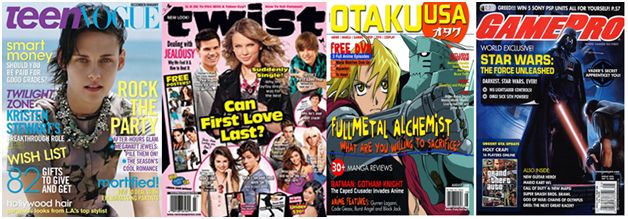 Teen magazine covers